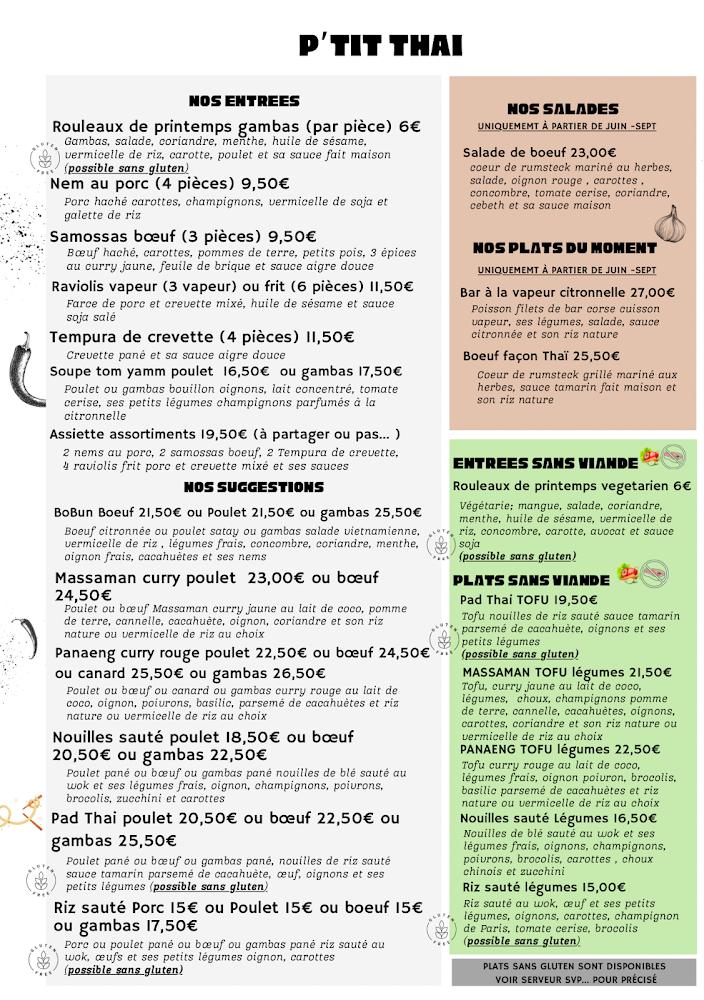 P'Tit Thaï - Menu Image 1